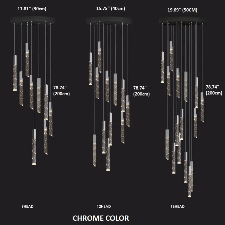 Large Crystal Chandelier for High Ceiling - Bling Lighting Studio