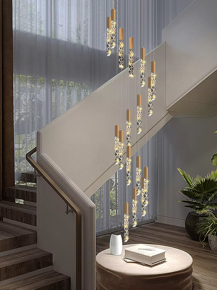 Large Crystal Chandelier for High Ceiling - Bling Lighting Studio