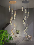 Large Crystal Chandelier for High Ceiling - Bling Lighting Studio