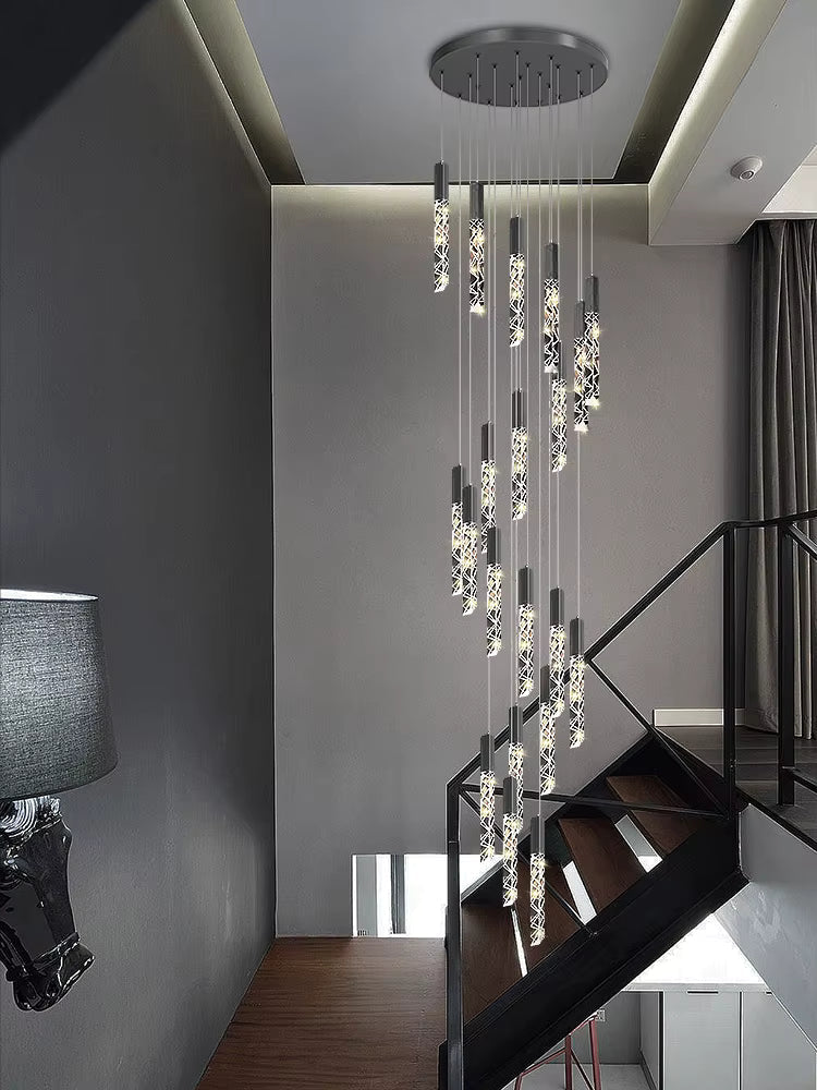 Large Crystal Chandelier for High Ceiling - Bling Lighting Studio