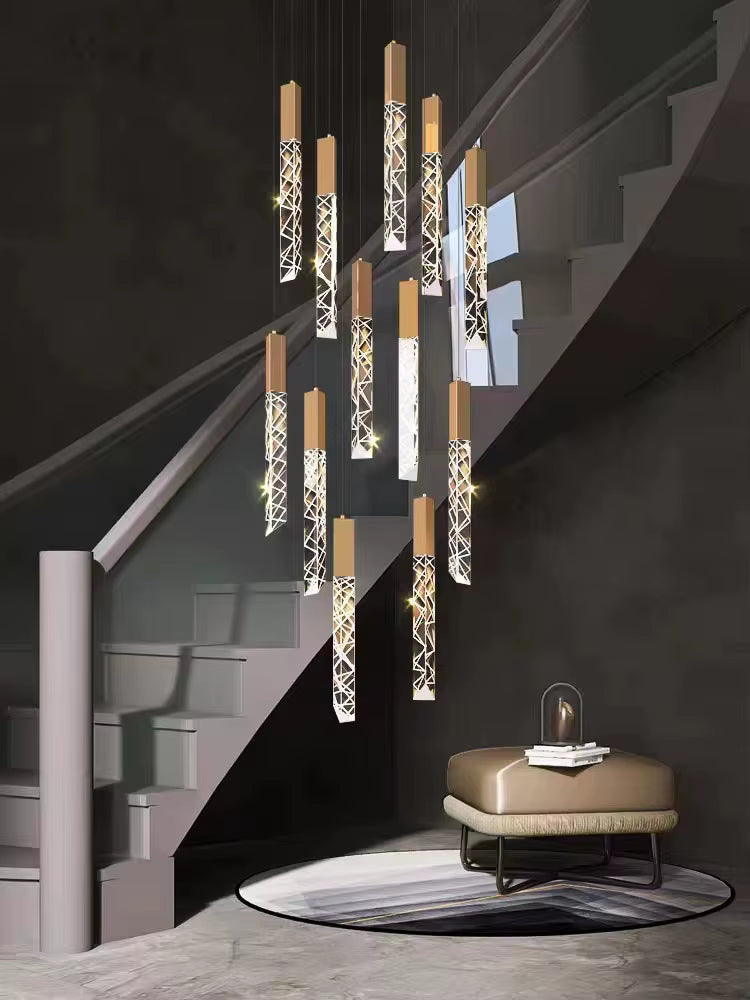 Large Crystal Chandelier for High Ceiling - Bling Lighting Studio