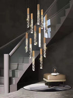 Large Crystal Chandelier for High Ceiling - Bling Lighting Studio