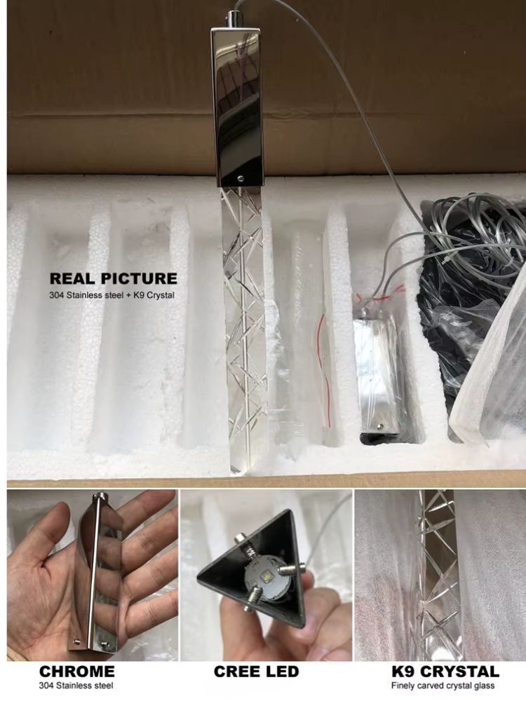 Large Crystal Chandelier for High Ceiling - Bling Lighting Studio