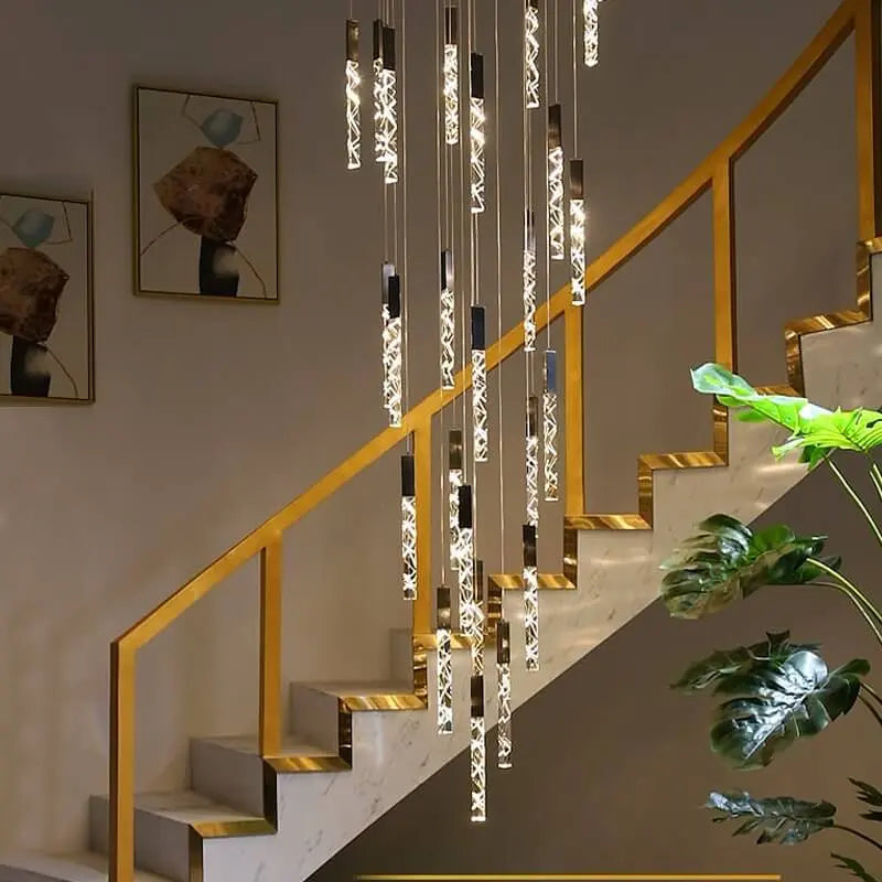 Large Crystal Chandelier for High Ceiling - Bling Lighting Studio