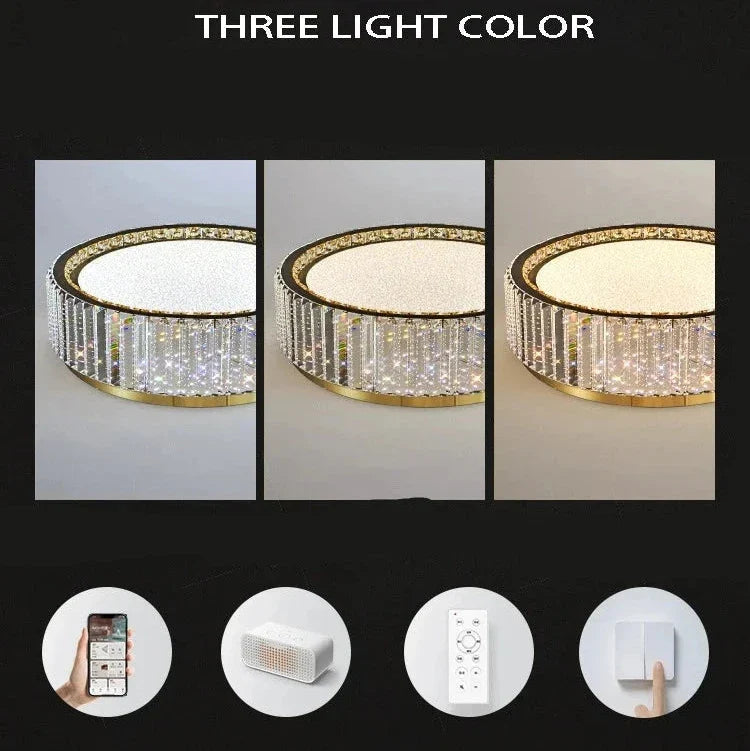 Lark Crystal Flush Mount Chandelier - Bling Lighting Studio