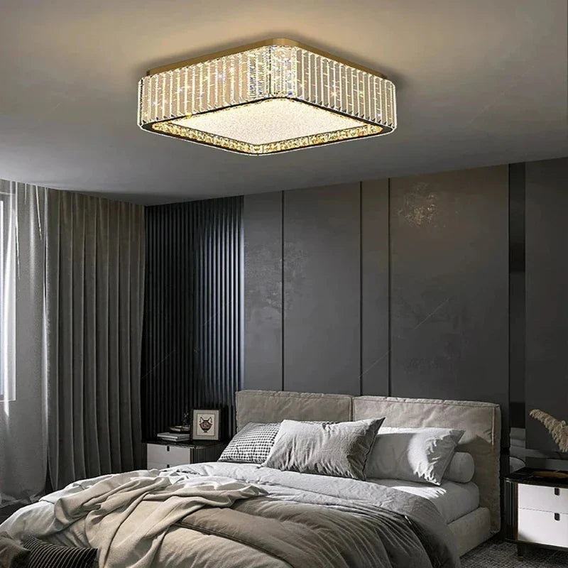Lark Crystal Flush Mount Chandelier - Bling Lighting Studio