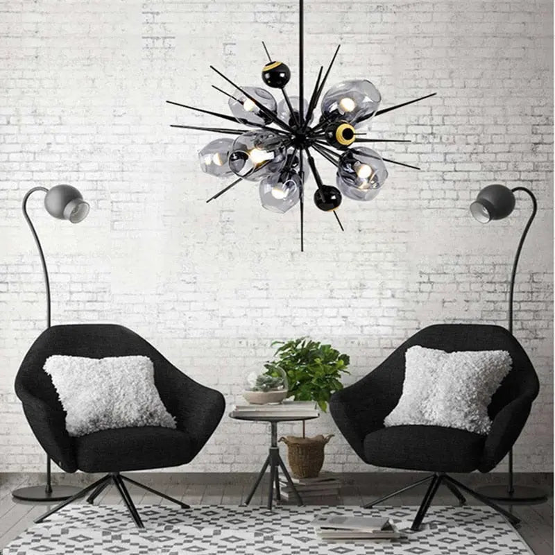 Laura Black Bubble Sputnik Chandelier - Bling Lighting Studio