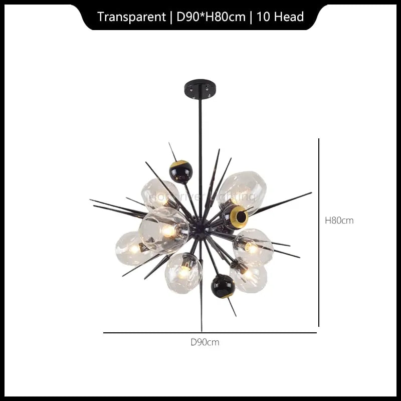 Laura Black Bubble Sputnik Chandelier - Bling Lighting Studio
