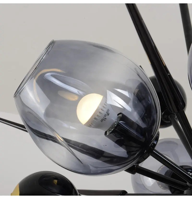 Laura Black Bubble Sputnik Chandelier - Bling Lighting Studio