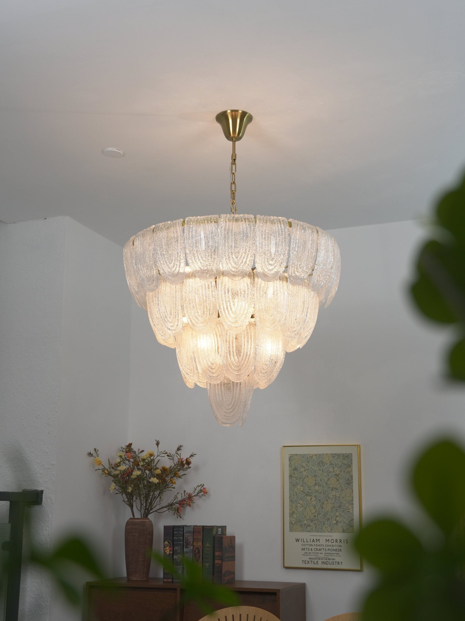 Layered Murano Glass Petal Chandelier by Bling Lighting Studio