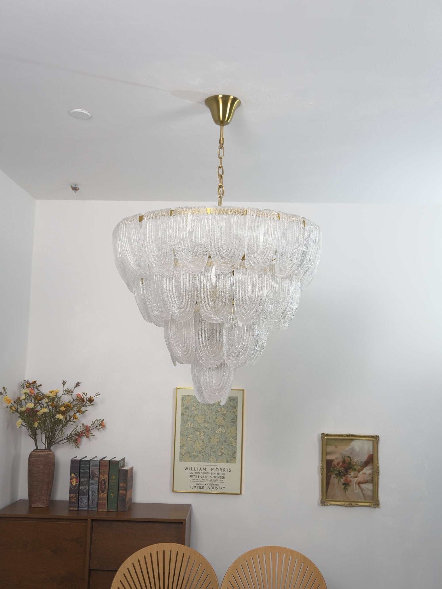 Layered Murano Glass Petal Chandelier by Bling Lighting Studio