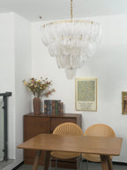 Layered Murano Glass Petal Chandelier by Bling Lighting Studio