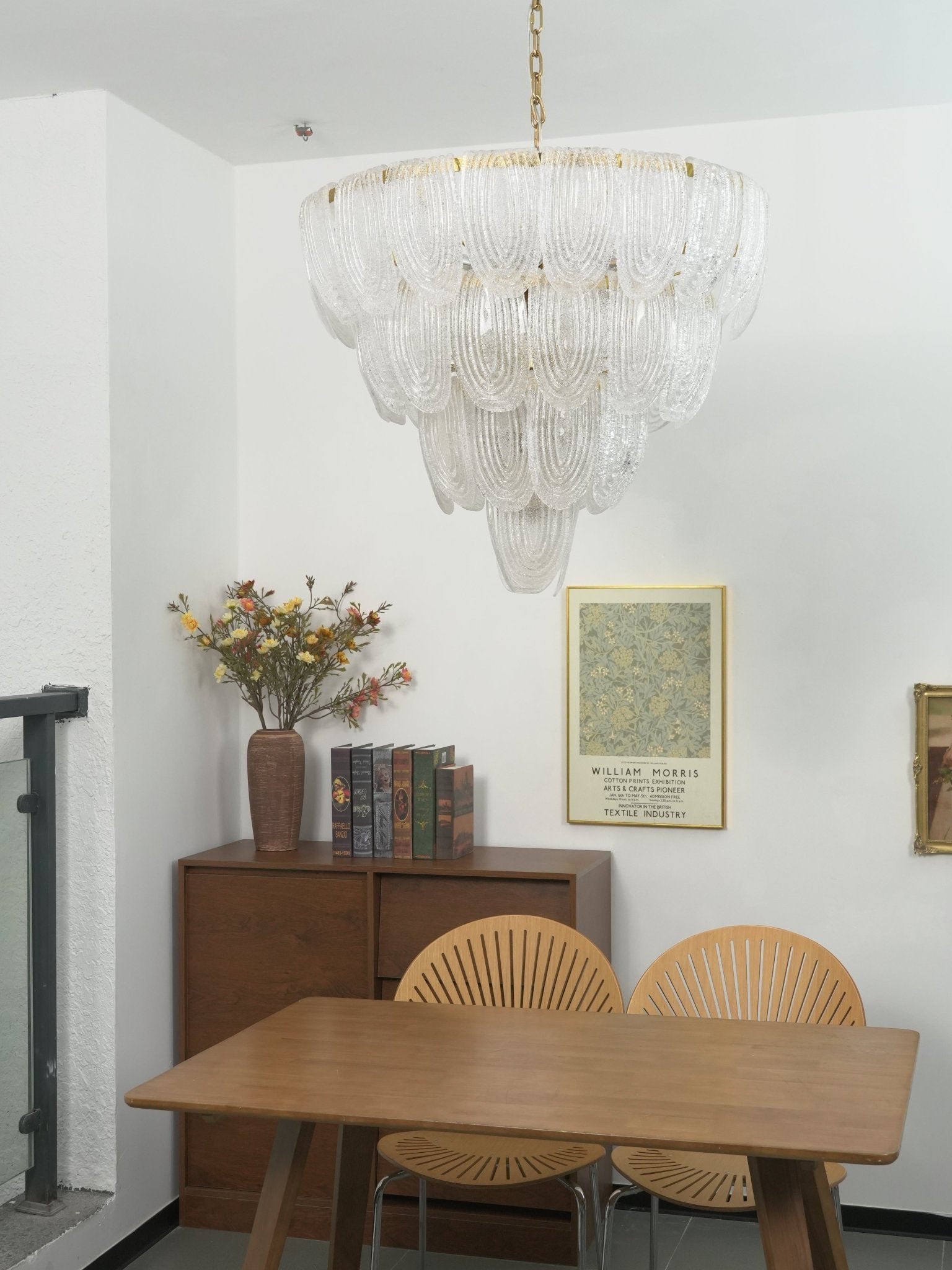 Layered Murano Glass Petal Chandelier by Bling Lighting Studio