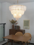 Layered Murano Glass Petal Chandelier by Bling Lighting Studio