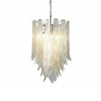Leaf-Textured Layered Glass Chandelier product image