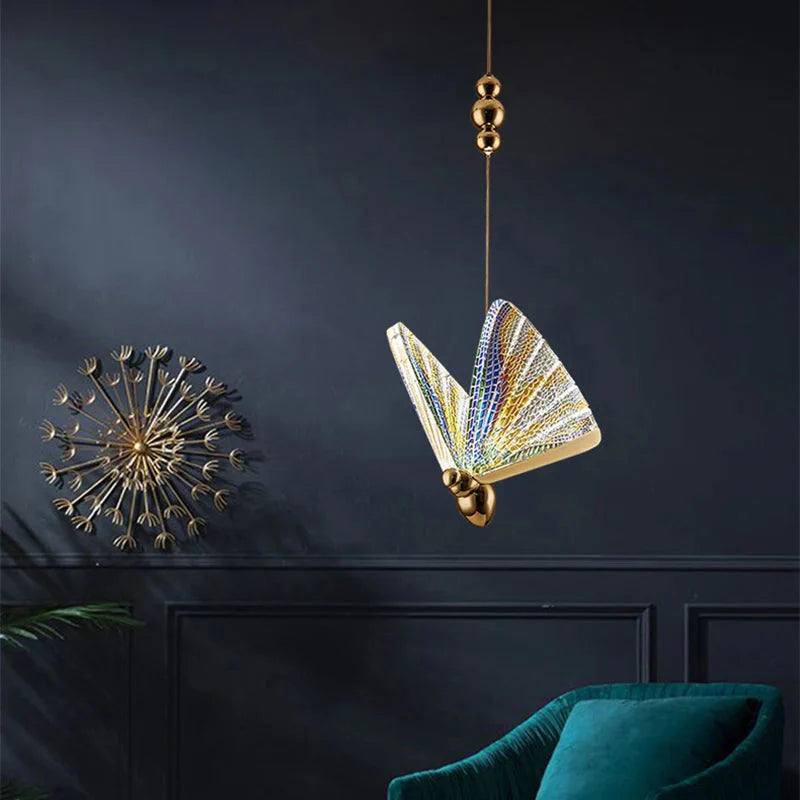 Led Butterfly Pendant Lights for high ceiling staircase and foyer lighting