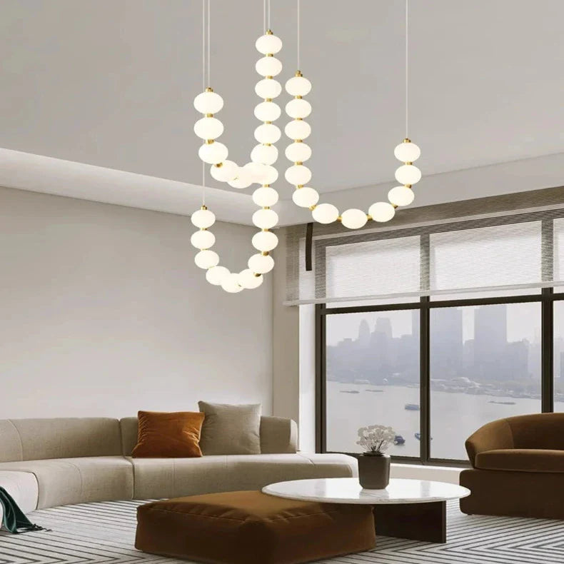 Lexi Modern Acrylic Orb Chandelier for high ceiling staircase and foyer lighting