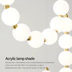 Lexi Modern Acrylic Orb Chandelier for high ceiling staircase and foyer lighting