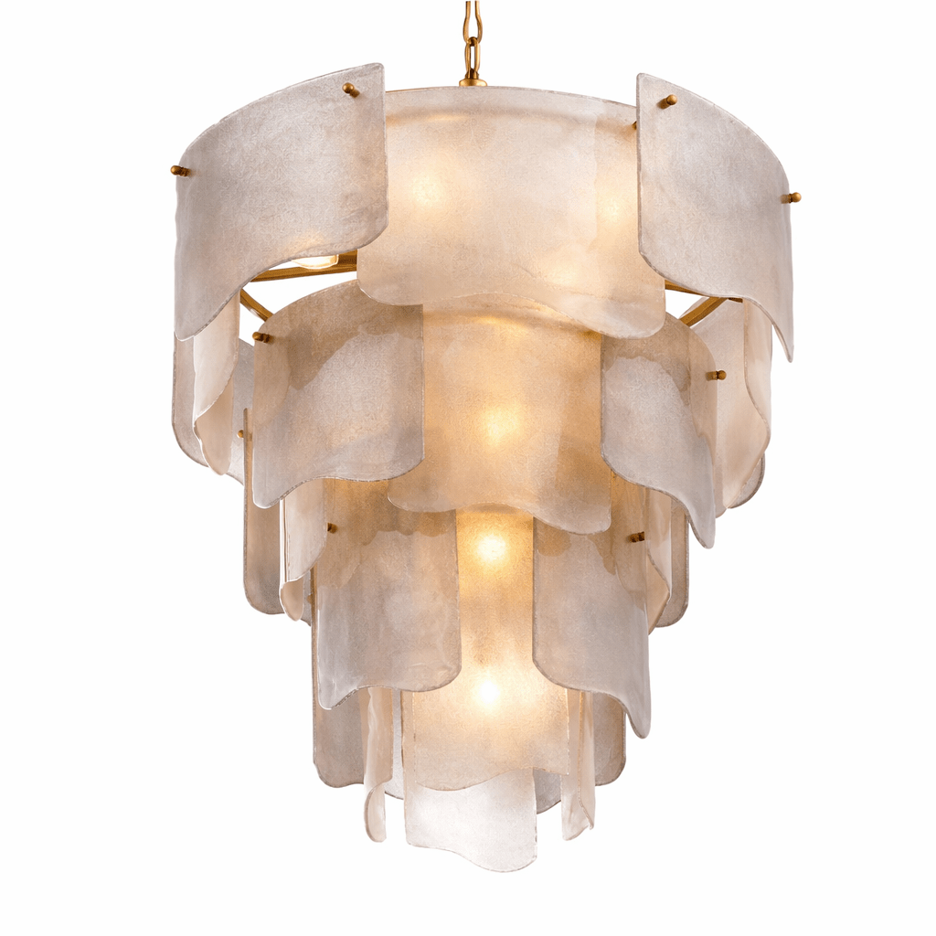 Liora Melted Murano Glass Chandelier by Bling Lighting Studio