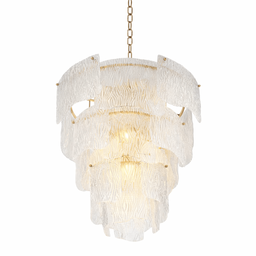 Liora Melted Murano Glass Chandelier by Bling Lighting Studio