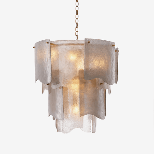 Liora Melted Murano Glass Chandelier by Bling Lighting Studio