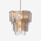 Liora Melted Murano Glass Chandelier by Bling Lighting Studio