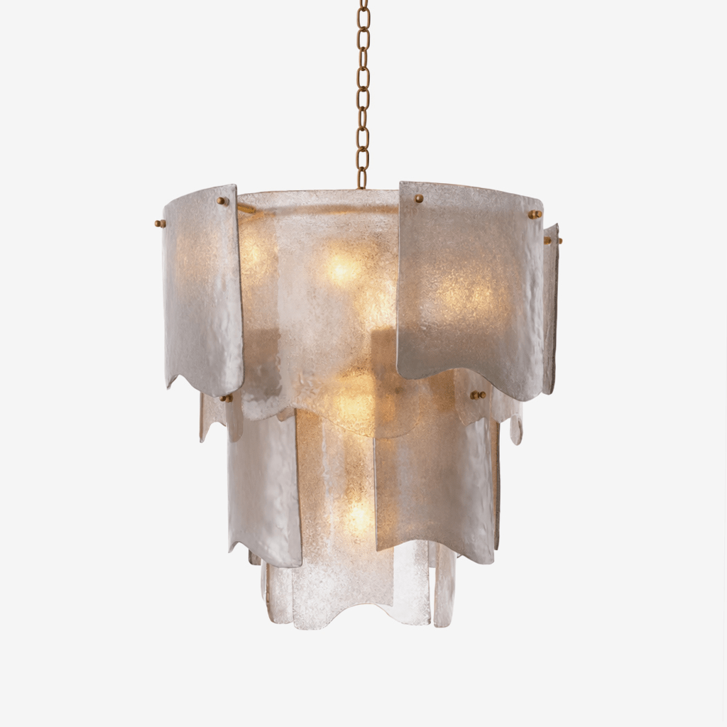 Liora Melted Murano Glass Chandelier by Bling Lighting Studio