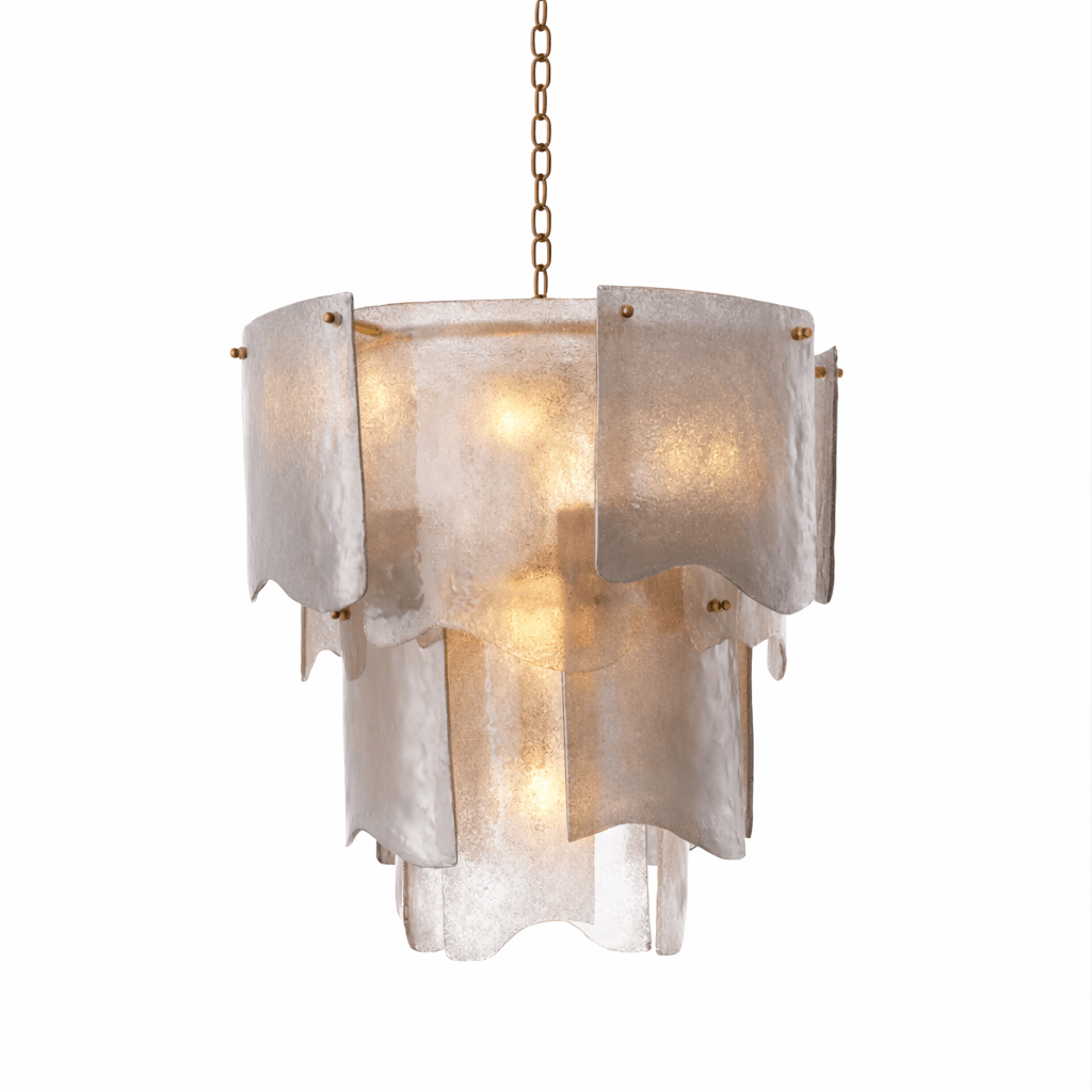 Liora Melted Murano Glass Chandelier by Bling Lighting Studio