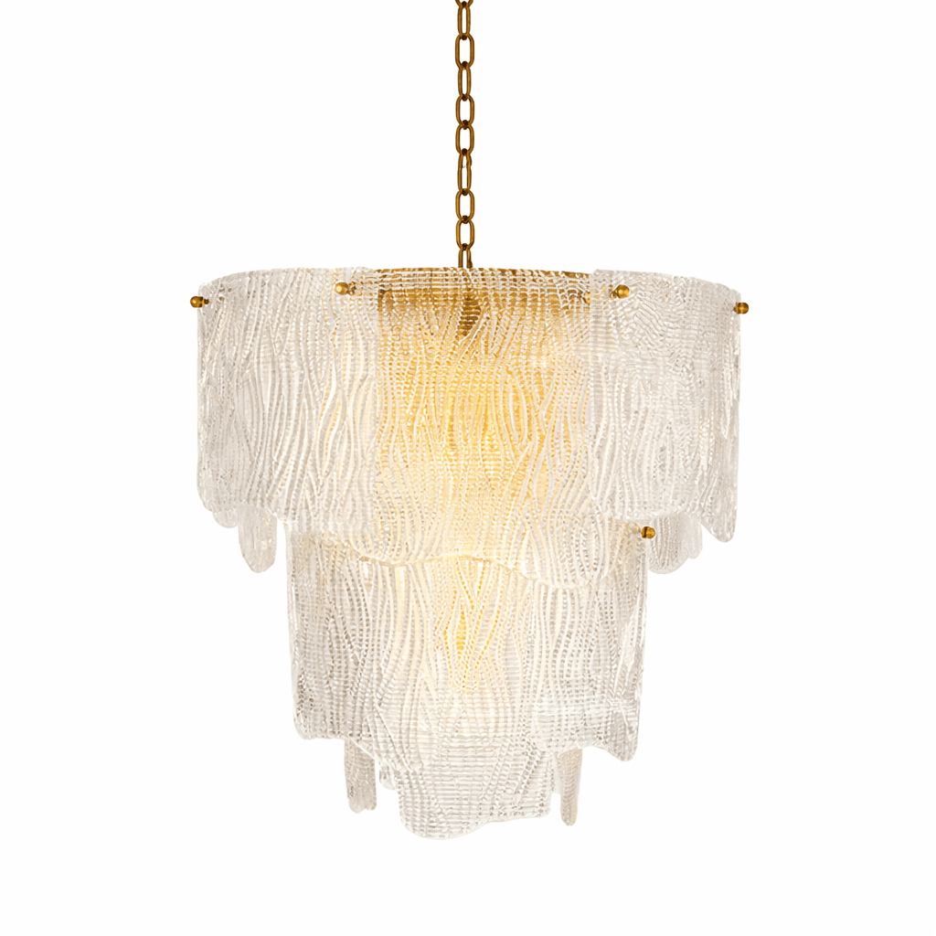 Liora Melted Murano Glass Chandelier by Bling Lighting Studio