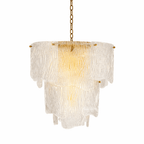 Liora Melted Murano Glass Chandelier by Bling Lighting Studio