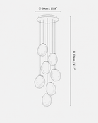 Liquid Glass Stone Pendant Light by Bling Lighting Studio