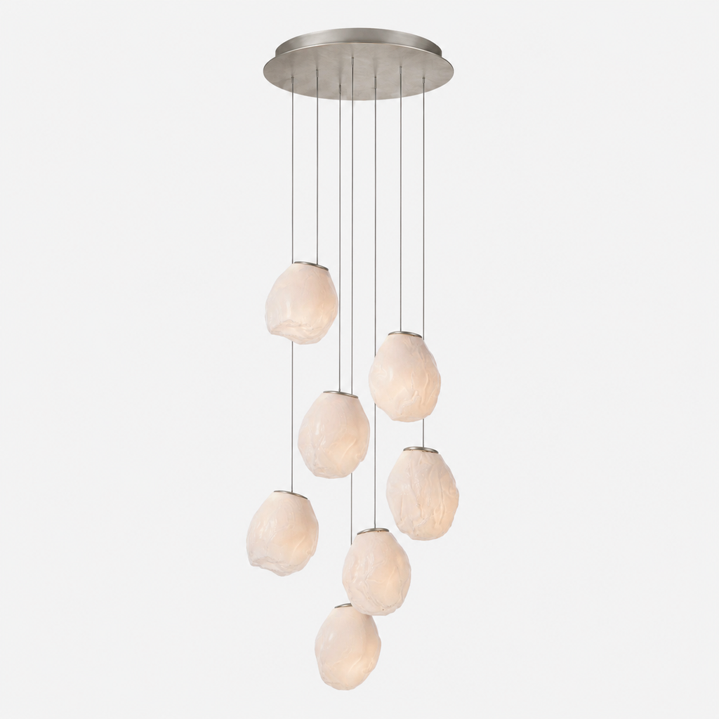 Liquid Glass Stone Pendant Light by Bling Lighting Studio