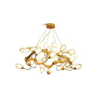 Branch Lotus Brass Chandelier by Bling Lighting Studio