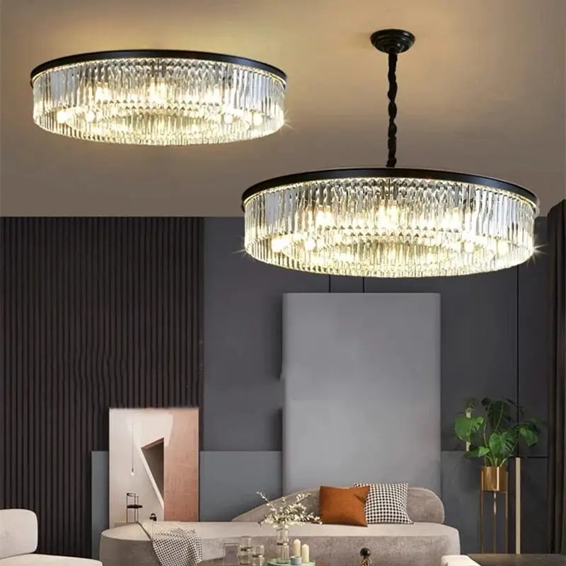Lucinda Black Crystal Chandelier - Bling Lighting Studio