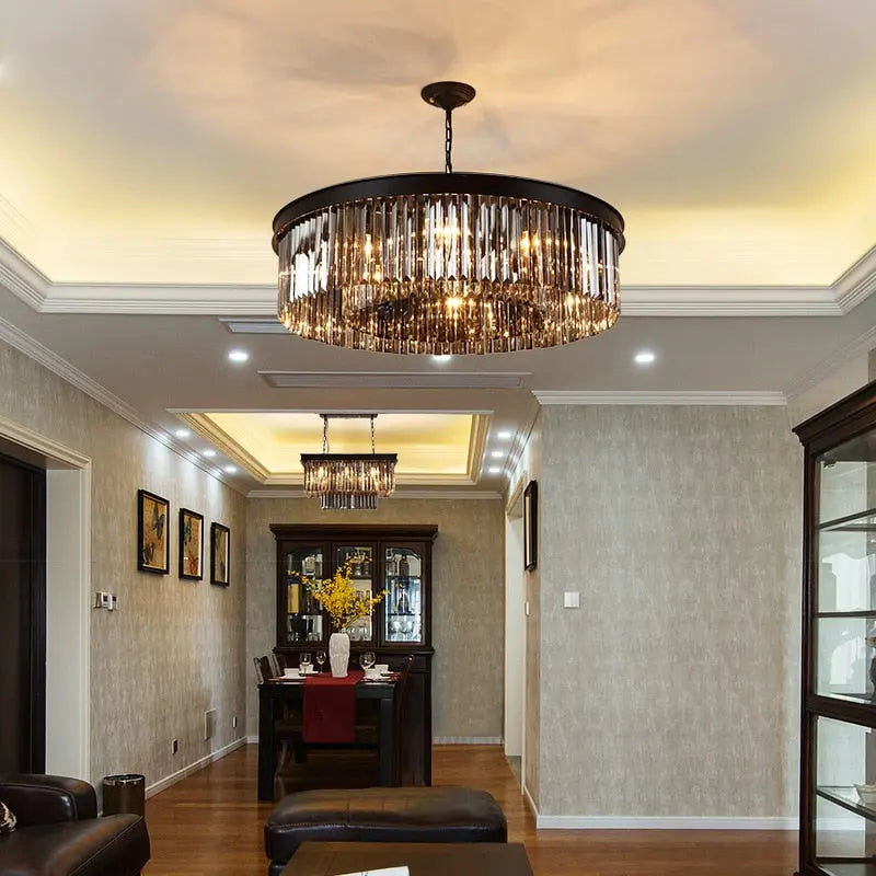 Lucinda Black Crystal Chandelier - Bling Lighting Studio