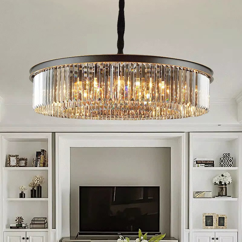 Lucinda Black Crystal Chandelier - Bling Lighting Studio