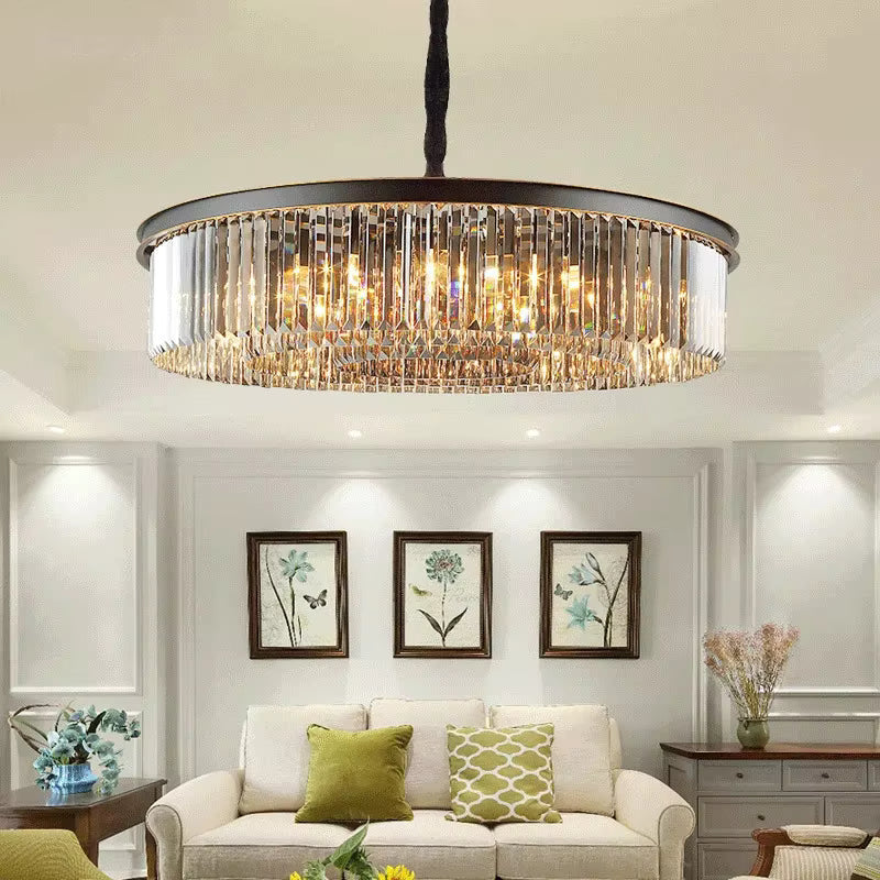 Lucinda Black Crystal Chandelier - Bling Lighting Studio