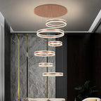 Lucy Modern Staircase Chandelier for high ceiling staircase and foyer lighting