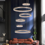 Lucy Modern Staircase Chandelier for high ceiling staircase and foyer lighting
