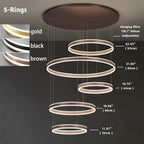 Lucy Modern Staircase Chandelier for high ceiling staircase and foyer lighting