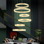 Lucy Modern Staircase Chandelier for high ceiling staircase and foyer lighting