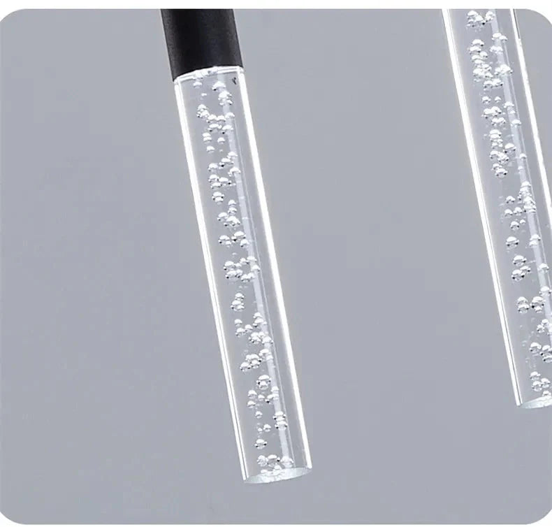 Lum Modern Black Foyer Chandelier For High Ceiling for high ceiling staircase and foyer lighting