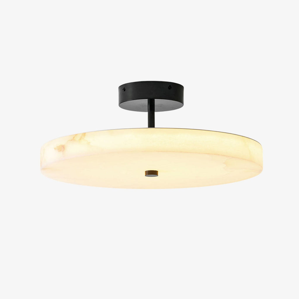 Luma Linen Drum Ceiling Light by Bling Lighting Studio