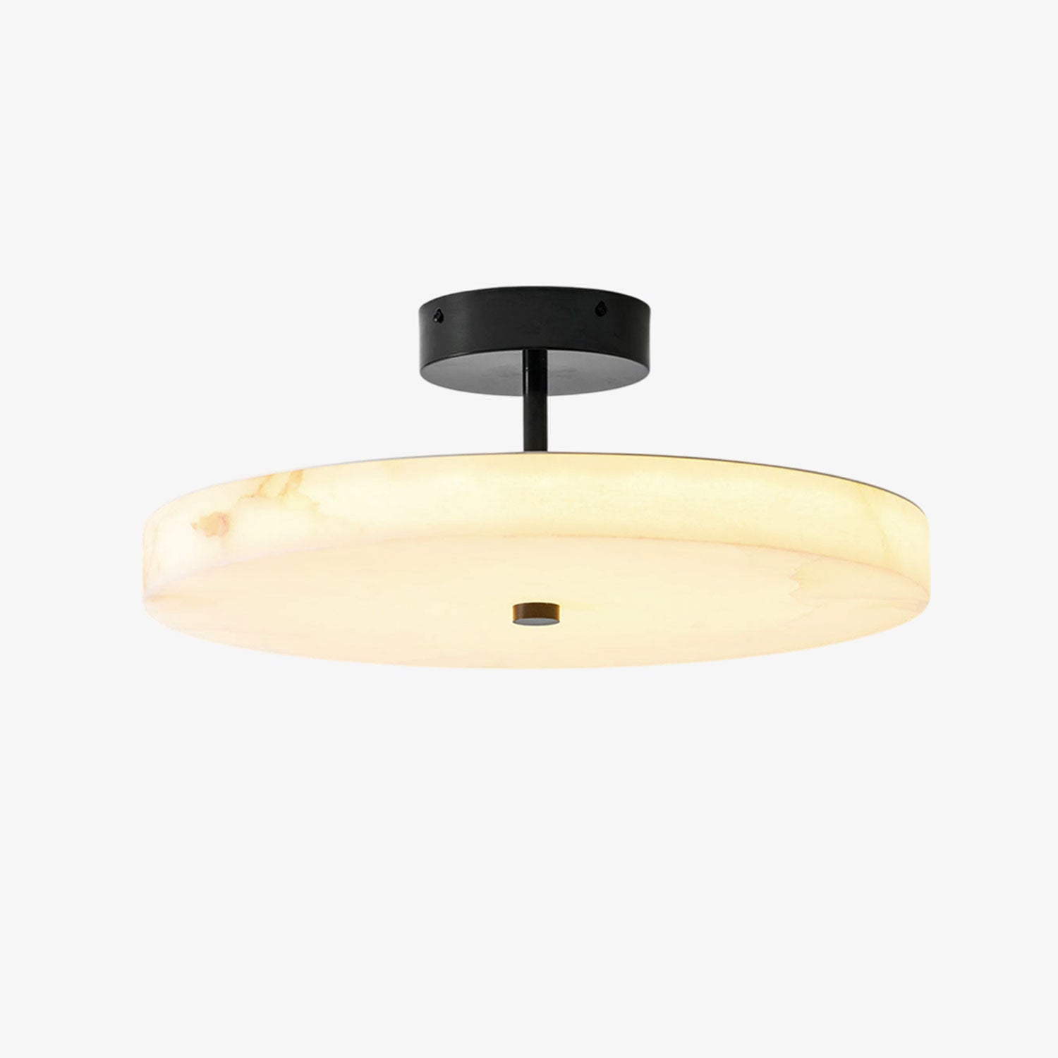 Luma Linen Drum Ceiling Light by Bling Lighting Studio