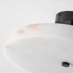 Luma Linen Drum Ceiling Light by Bling Lighting Studio