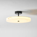 Luma Linen Drum Ceiling Light by Bling Lighting Studio