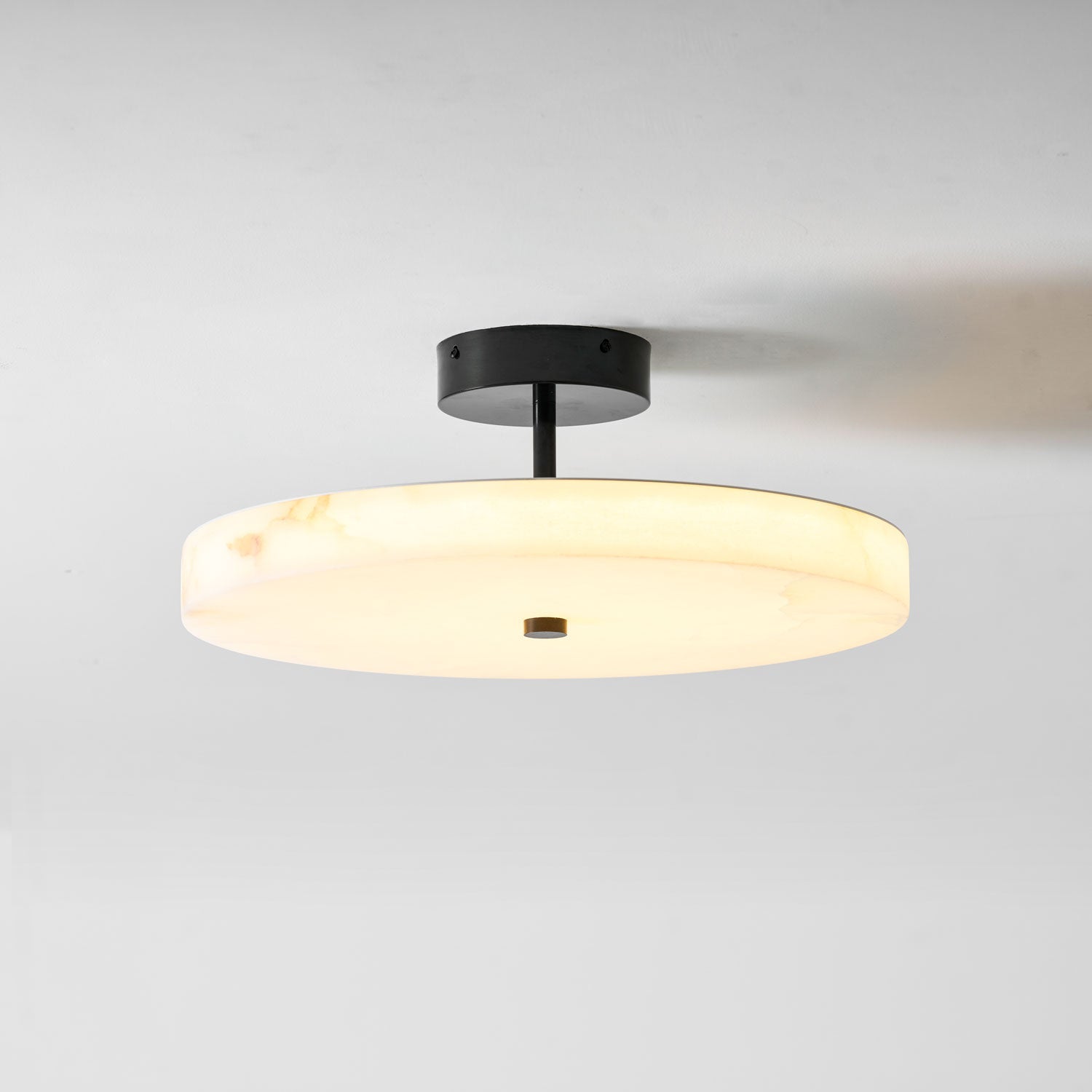 Luma Linen Drum Ceiling Light by Bling Lighting Studio