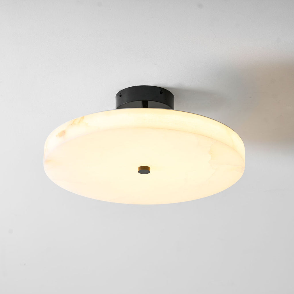 Luma Linen Drum Ceiling Light by Bling Lighting Studio