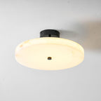Luma Linen Drum Ceiling Light by Bling Lighting Studio
