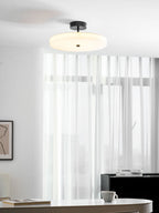 Luma Linen Drum Ceiling Light by Bling Lighting Studio